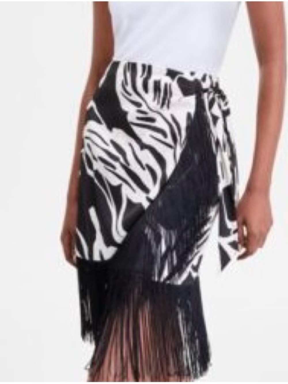 INC Black & White Printed Women’s Swim Cover-Up Skirt